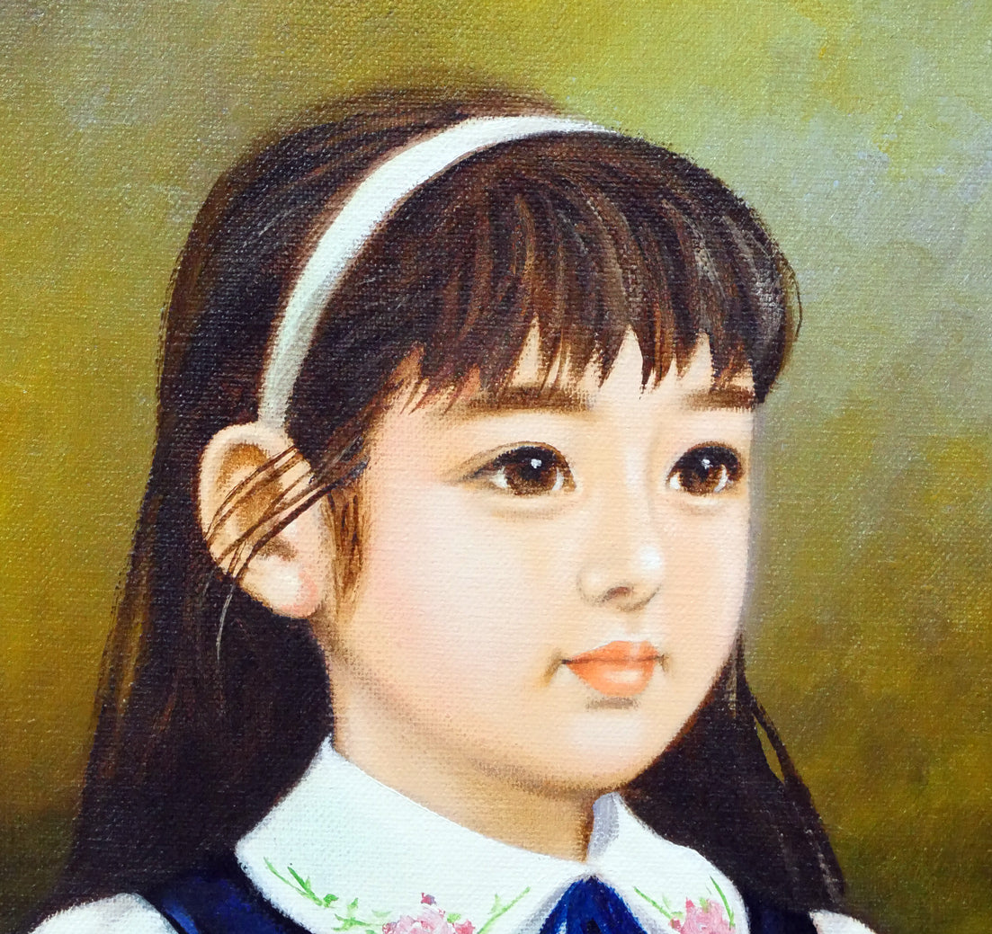 原田優「早春」油絵・F4号 拡大画像1