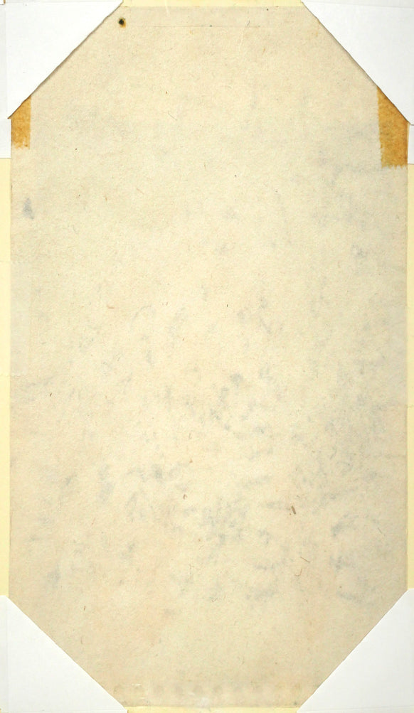 原精一「パリジェンヌ(PARIS)」水彩画デッサン 作品裏側画像