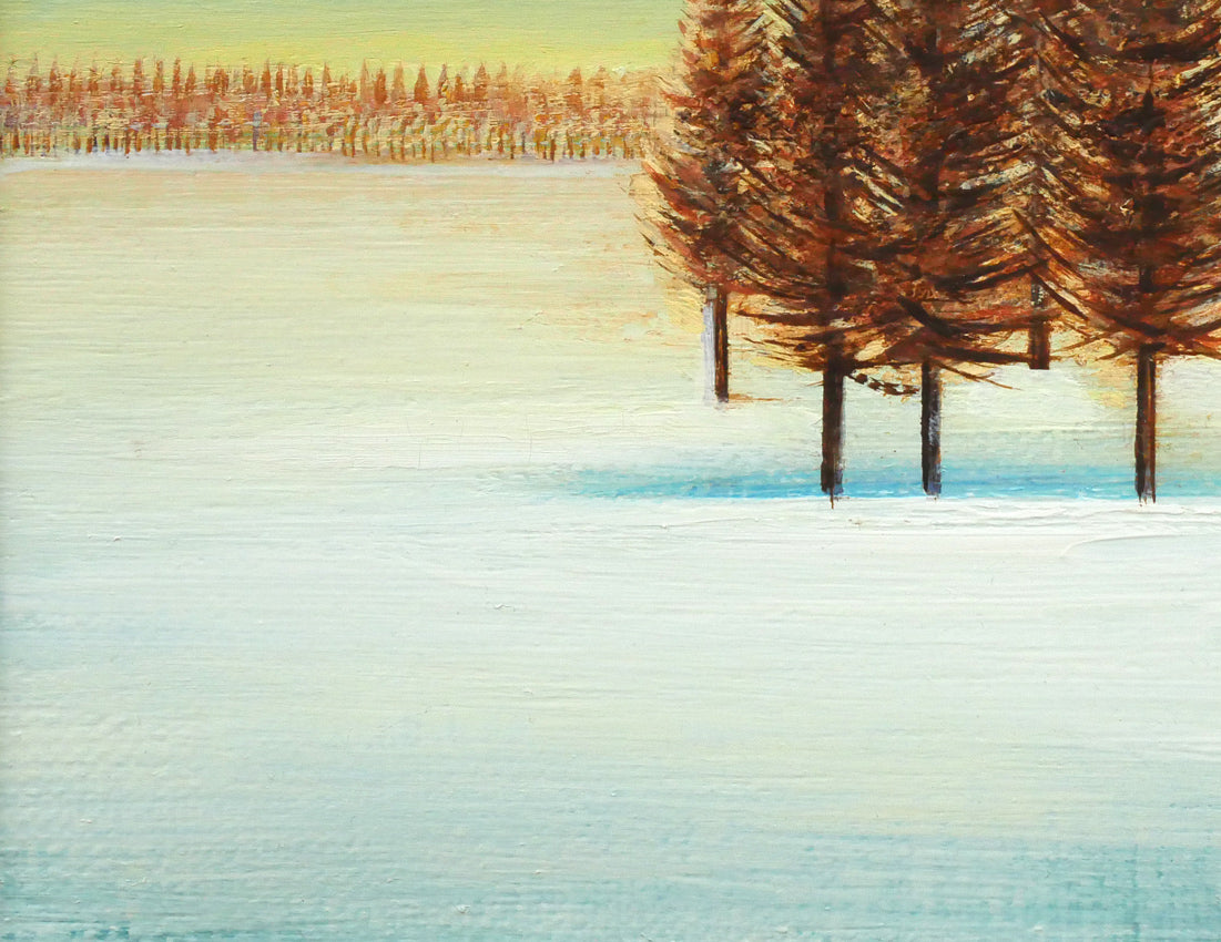 羽山雅愉「雪原風景」油絵・SM 拡大画像3