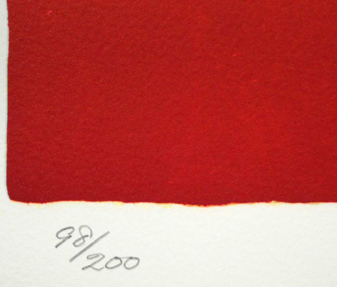 林武「薔薇」リトグラフ 限定番号(ed,98/200)