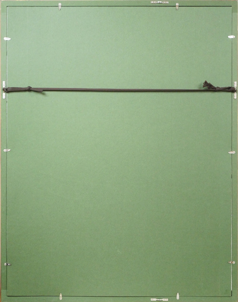 林武「薔薇」リトグラフ 額縁裏側画像