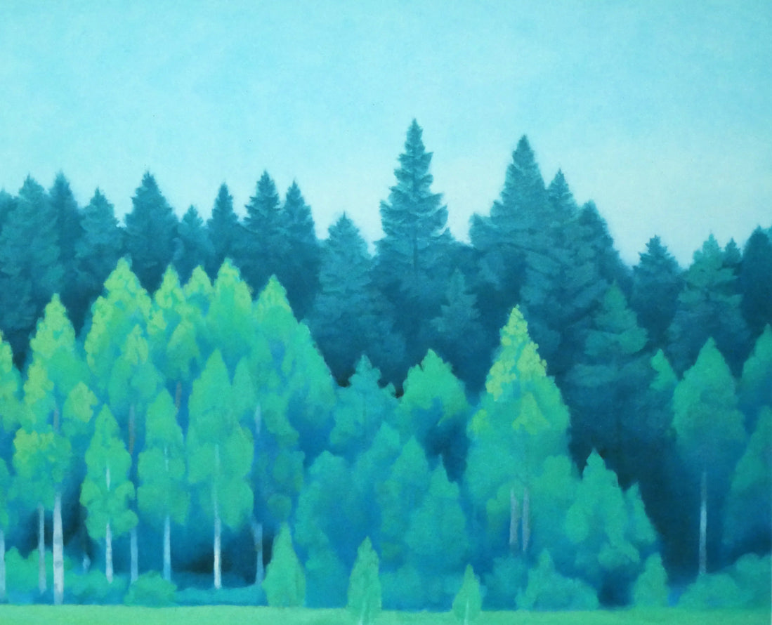 東山魁夷「朝静」リトグラフ 拡大画像2