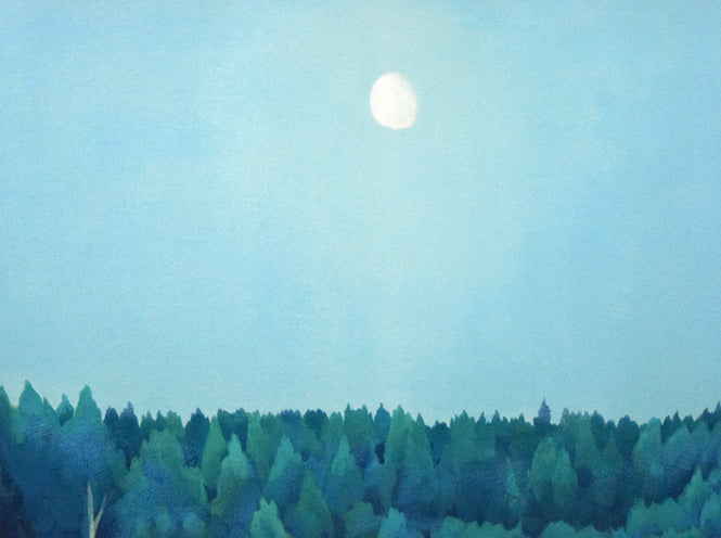 東山魁夷「二つの月(スケッチ)」リトグラフ(生前作) 拡大画像2