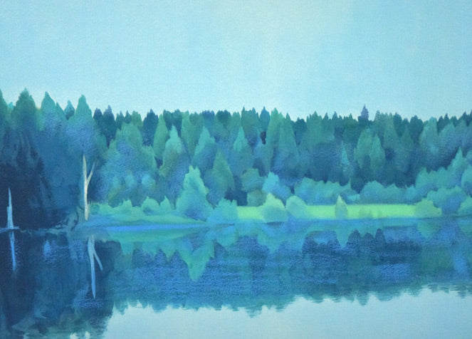 東山魁夷「二つの月(スケッチ)」リトグラフ(生前作) 拡大画像4