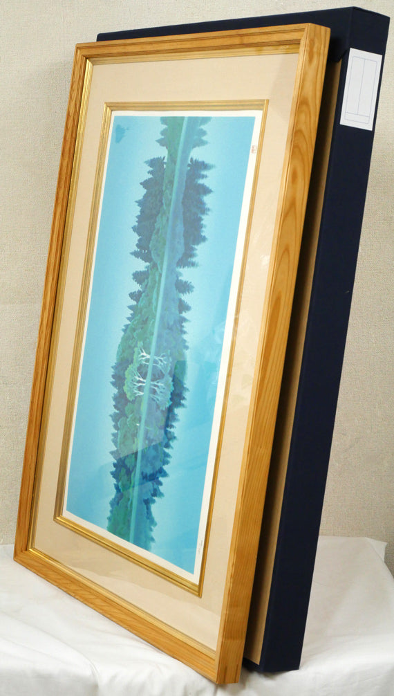 東山魁夷「静映」リトグラフ 付属品画像(布タトウ箱付き)
