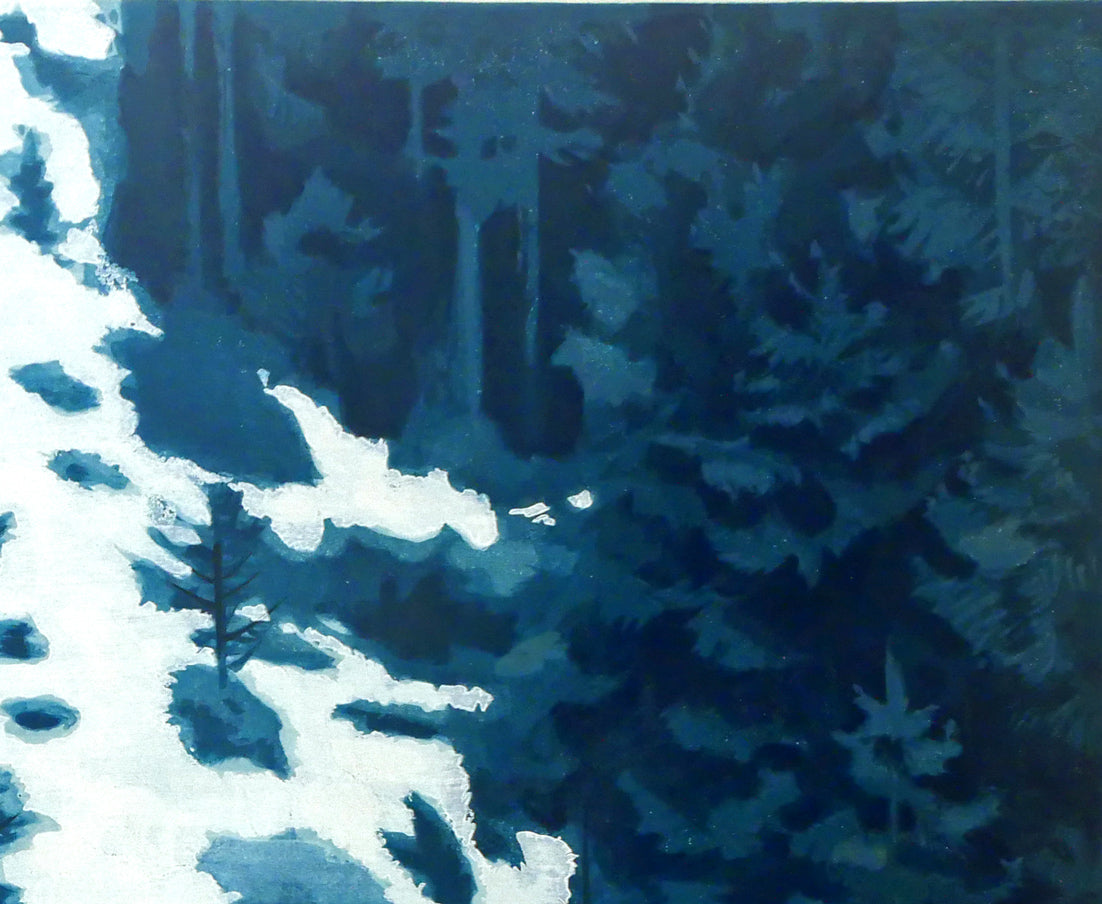 東山魁夷「雪の後」木版画 拡大画像2