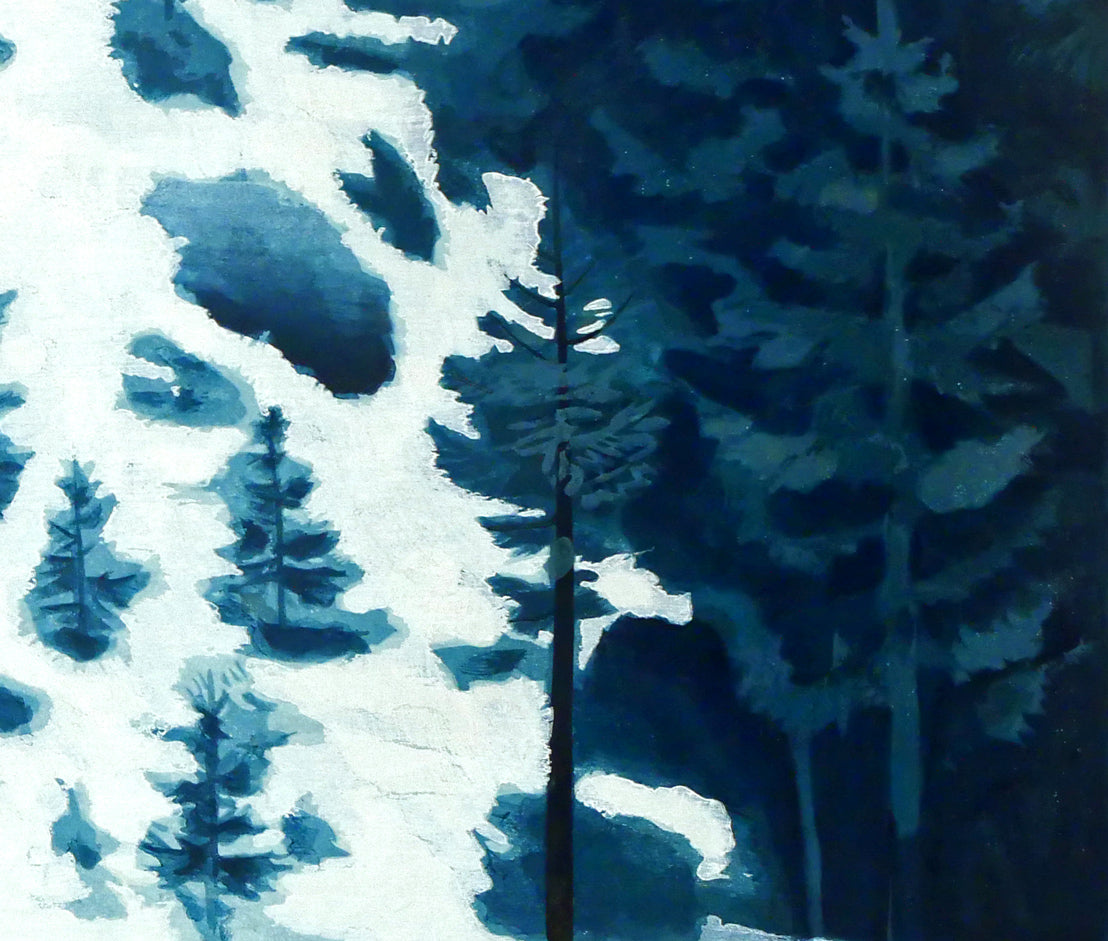 東山魁夷「雪の後」木版画 拡大画像4