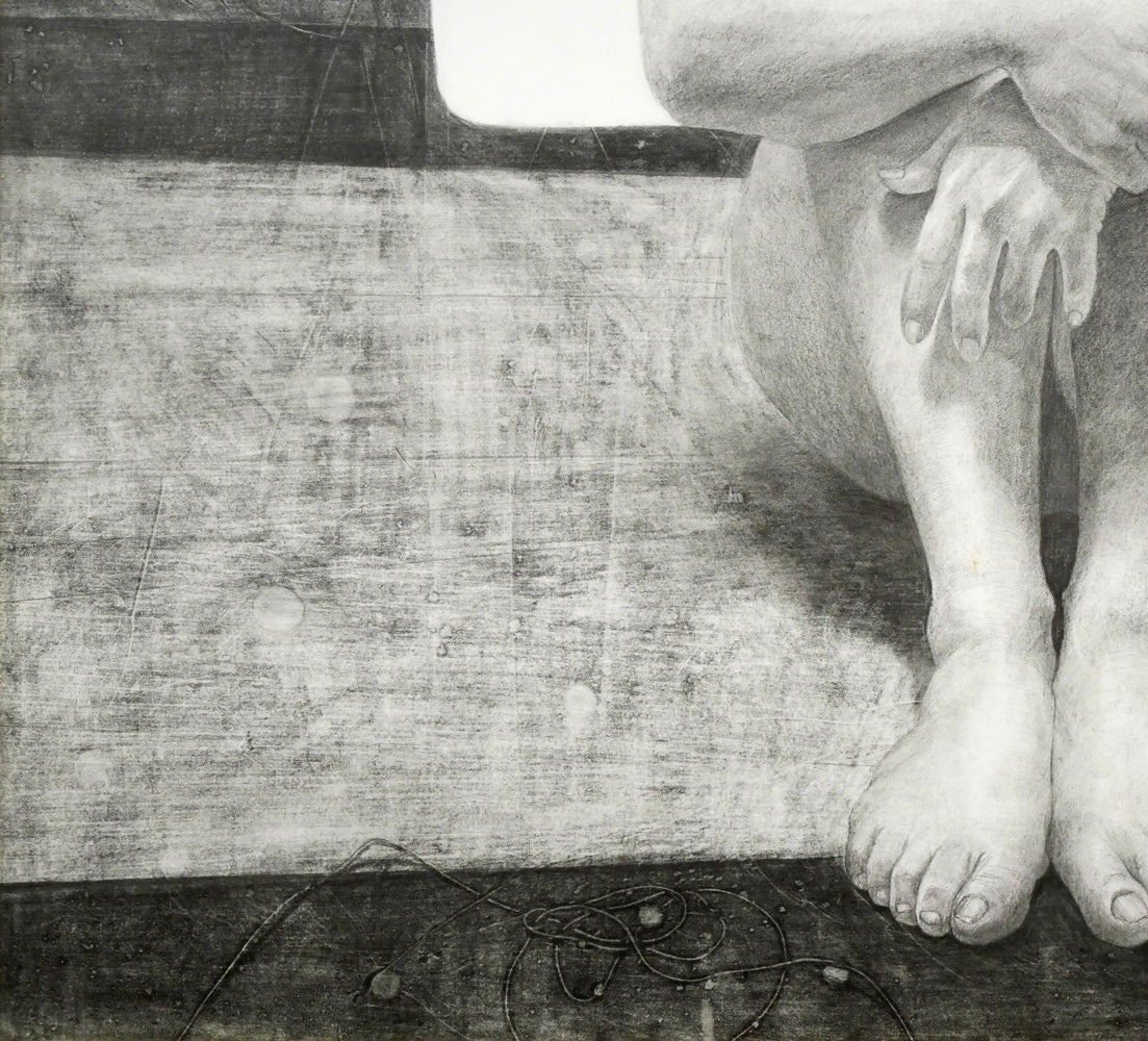 平松佳和「薫風」鉛筆・S10号 拡大画像3