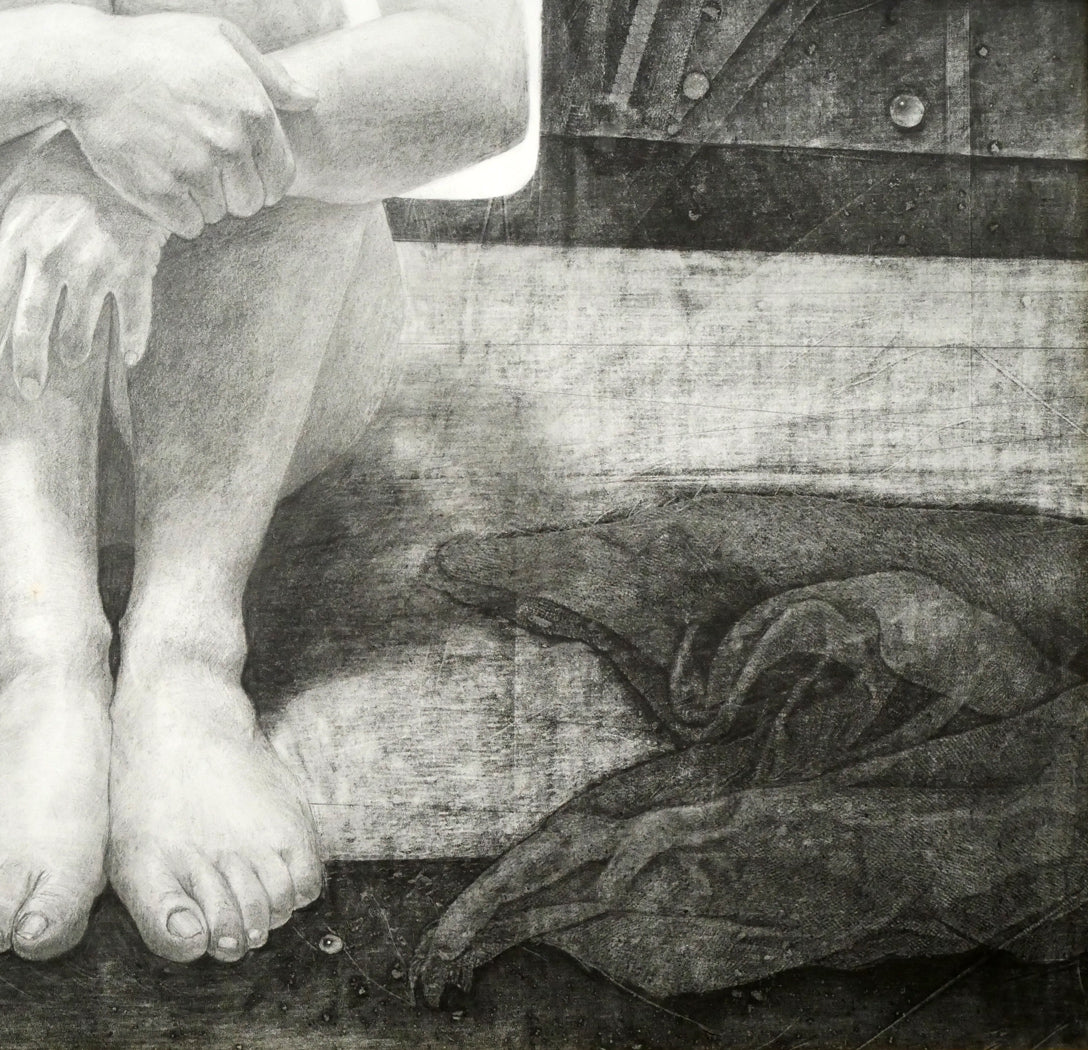 平松佳和「薫風」鉛筆・S10号 拡大画像4