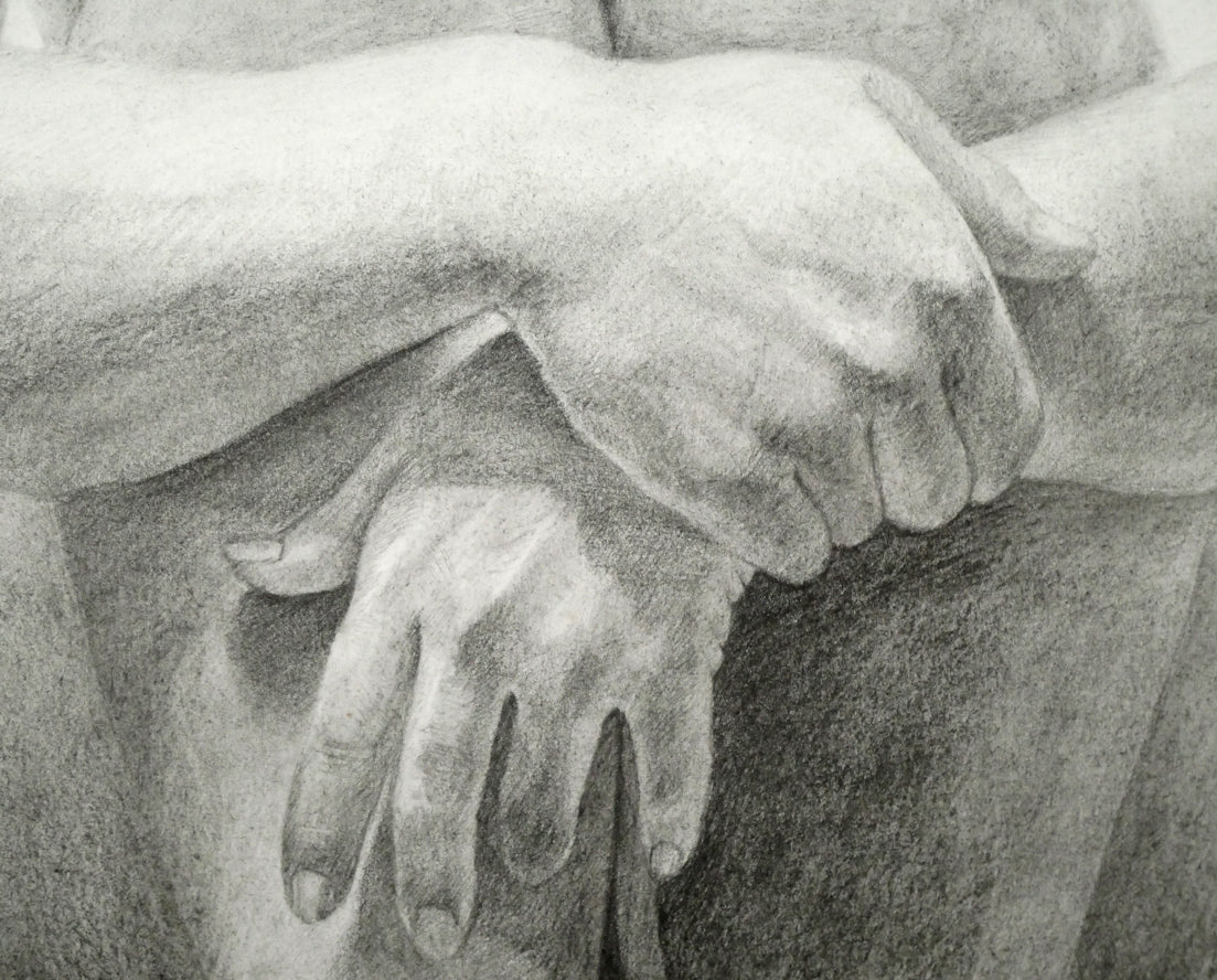 平松佳和「薫風」鉛筆・S10号 拡大画像6