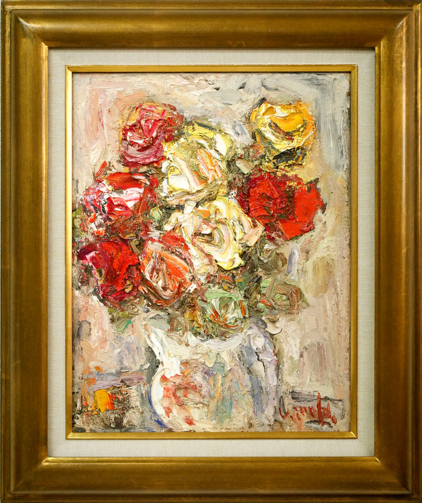 平沢喜之助「薔薇」油絵・F6号