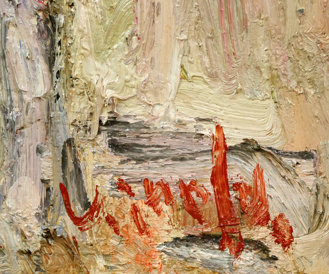 平沢喜之助「薔薇」油絵・F6号 サイン拡大画像