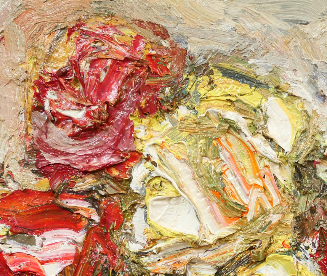 平沢喜之助「薔薇」油絵・F6号 拡大画像2