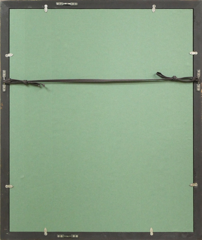 平沢喜之助「薔薇」油絵・F6号 額縁裏側画像