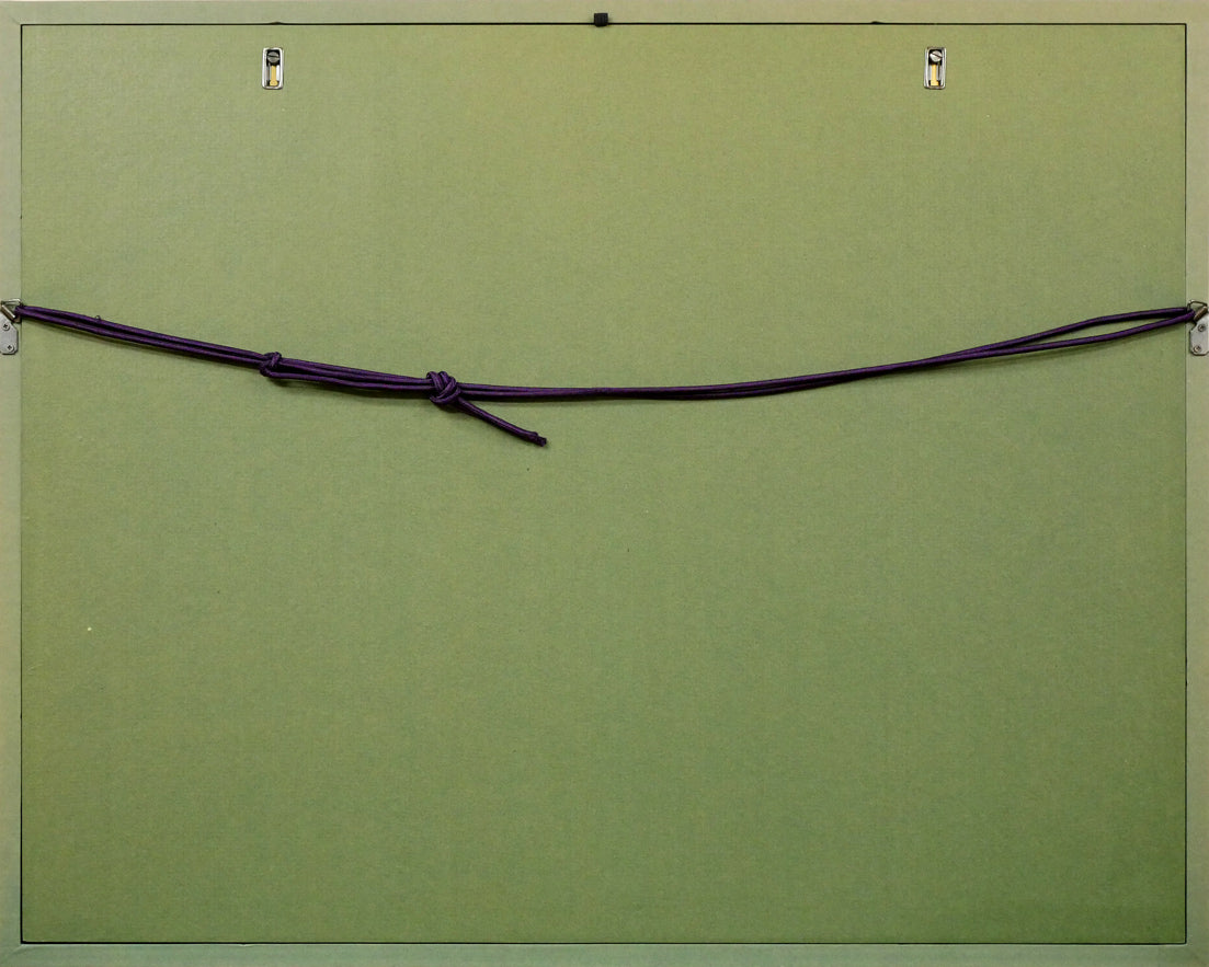 平山郁夫「流沙浄土変」美術複製日本画・10号 額縁裏側画像