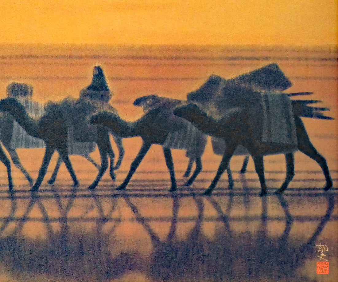 平山郁夫「流沙浄土変」美術複製日本画・10号 拡大画像6