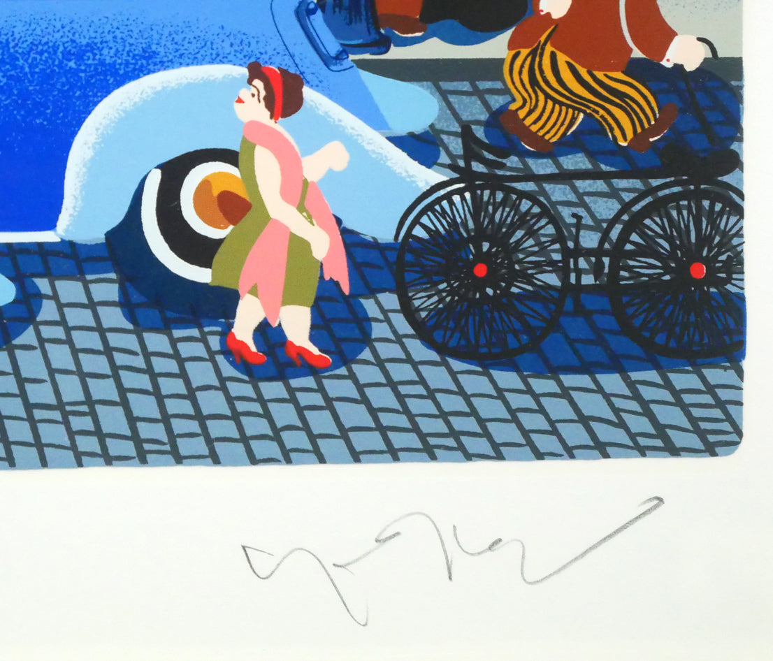 山形博導(ヒロヤマガタ)「エコール・ド・マルセイユ」シルクスクリーン版画 本人直筆鉛筆サイン