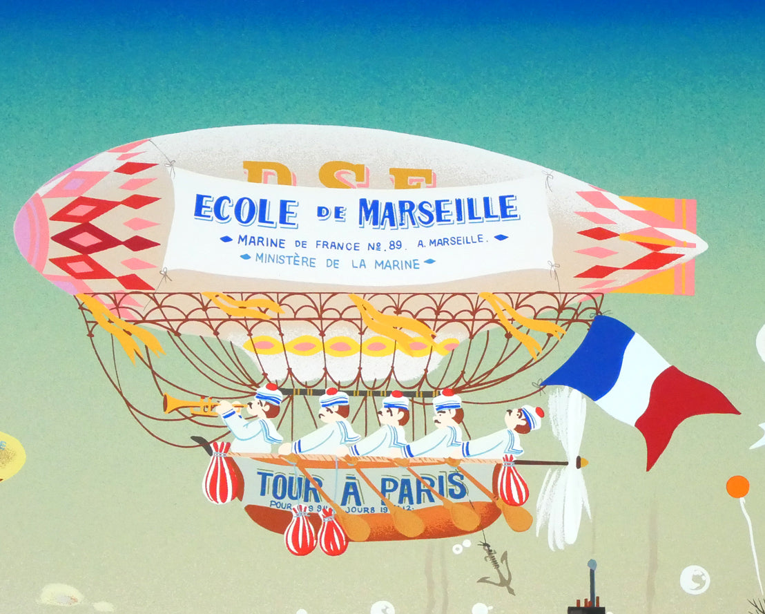 山形博導(ヒロヤマガタ)「エコール・ド・マルセイユ」シルクスクリーン版画 拡大画像2