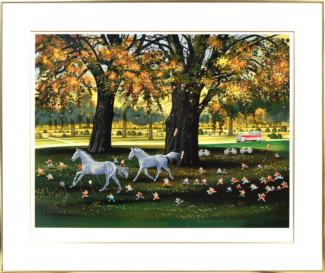 山形博導(ヒロヤマガタ)「秋の初めの日(ファースト・デイ・オブ・フォール)」シルクスクリーン版画