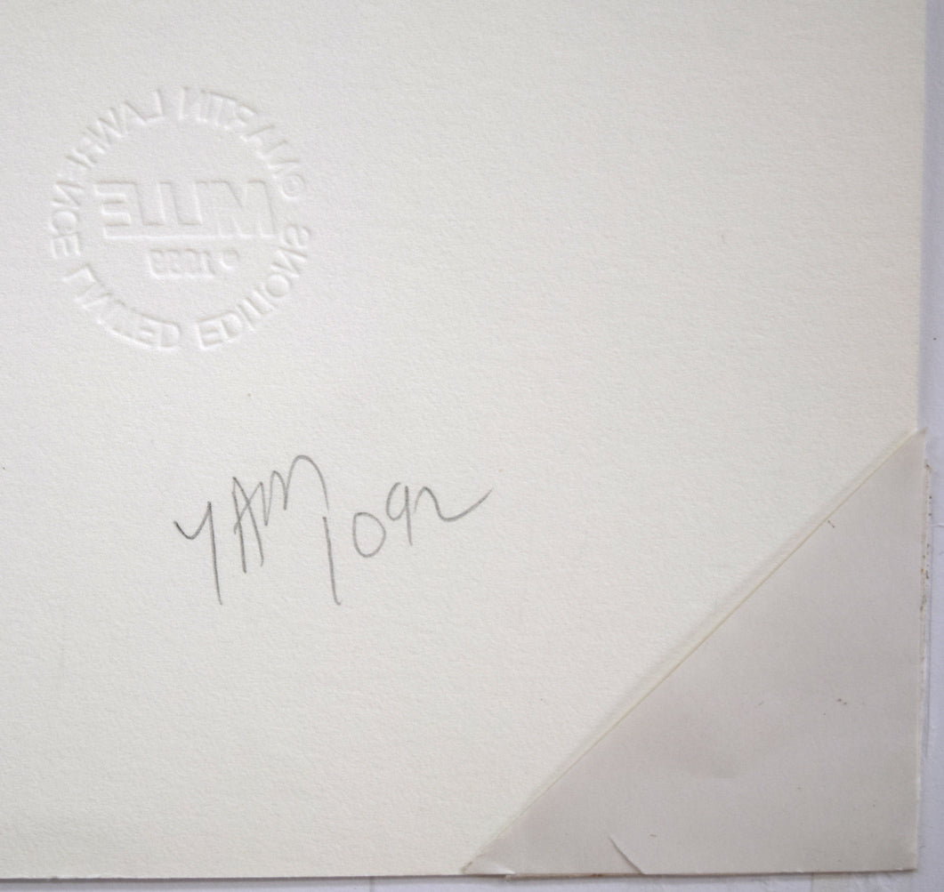 山形博導(ヒロヤマガタ)「秋の初めの日(ファースト・デイ・オブ・フォール)」シルクスクリーン版画 シート裏側拡大画像