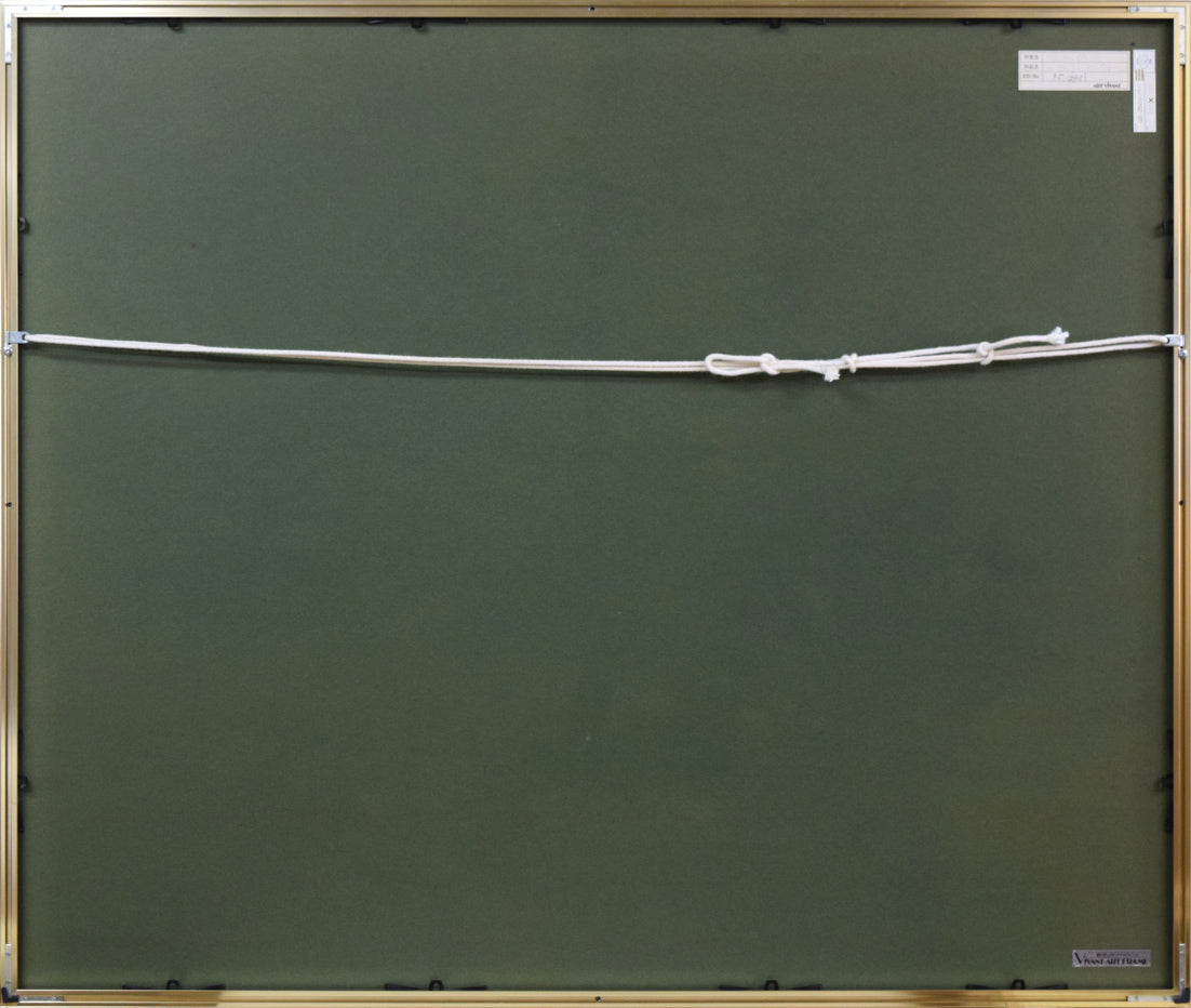 山形博導(ヒロヤマガタ)「秋の初めの日(ファースト・デイ・オブ・フォール)」シルクスクリーン版画 額縁裏側画像