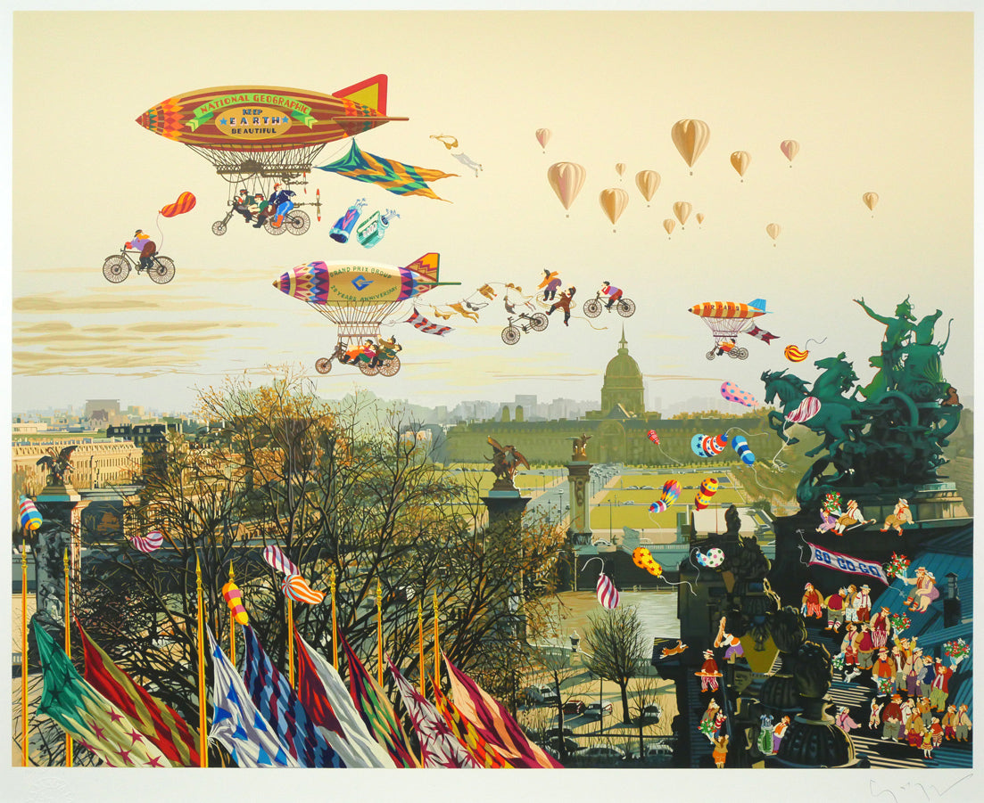 山形博導(ヒロヤマガタ)「家路」シルクスクリーン版画 作品全体拡大画像