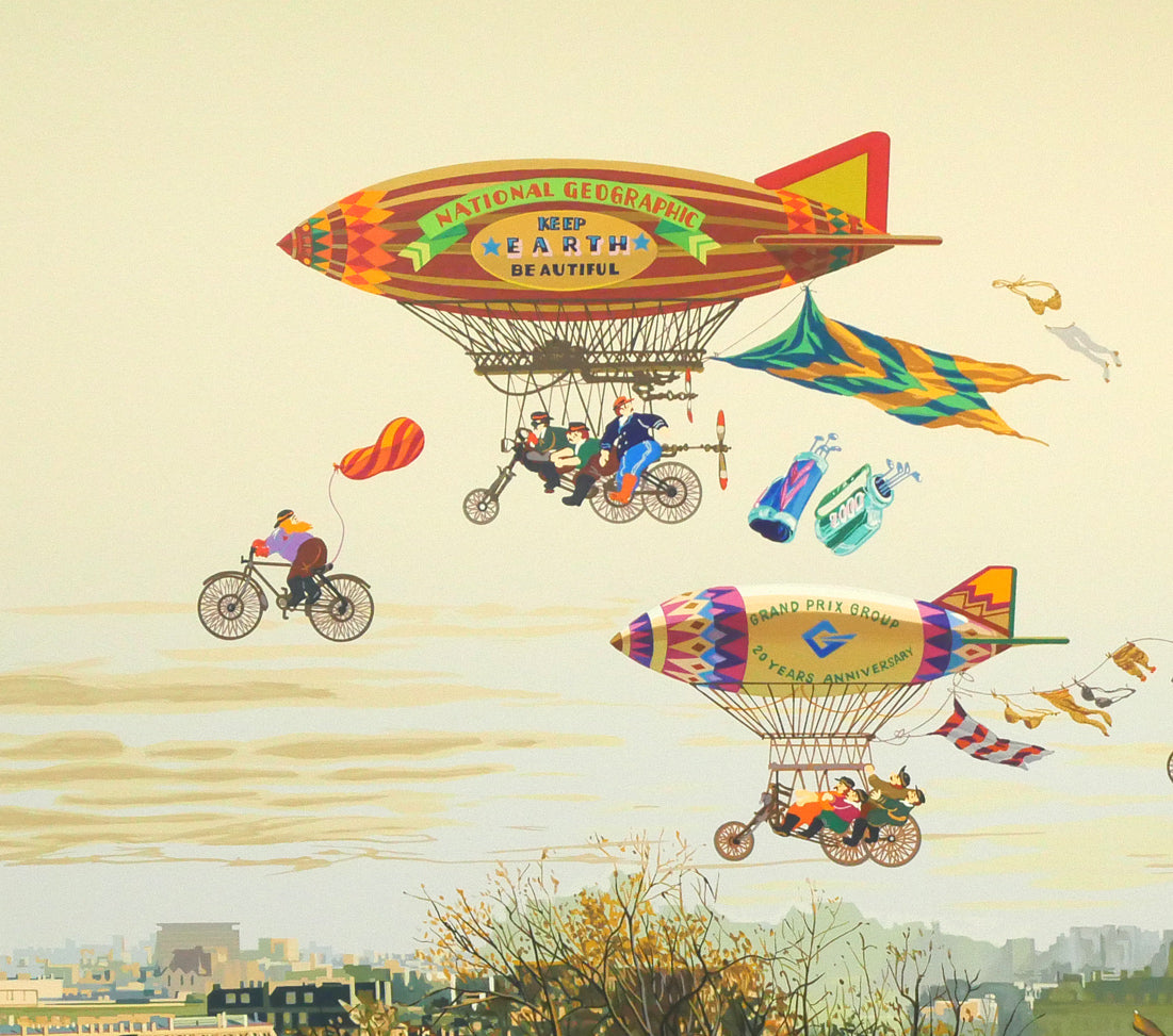 山形博導(ヒロヤマガタ)「家路」シルクスクリーン版画 拡大画像1