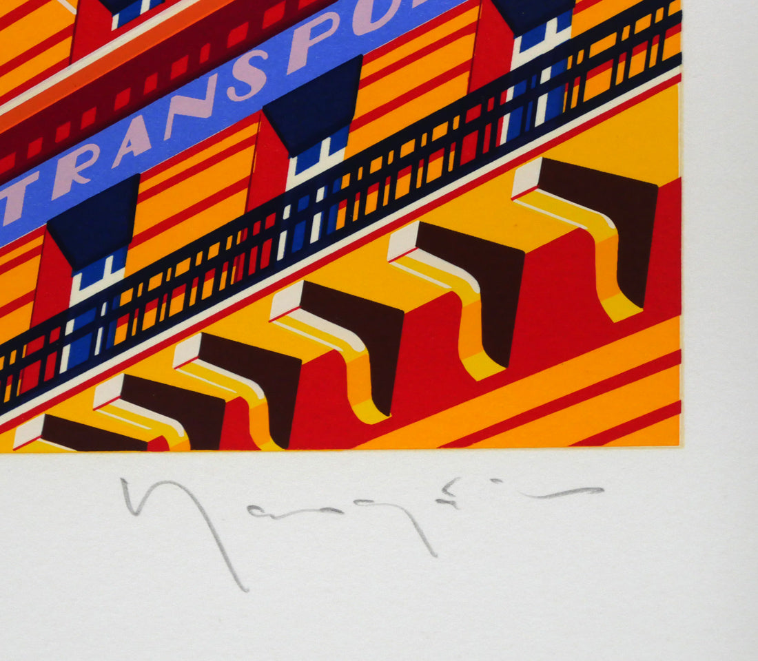 山形博導(ヒロヤマガタ)「凧(カイト)」シルクスクリーン版画 本人直筆鉛筆サイン