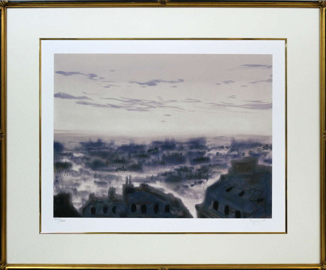 山形博導(ヒロヤマガタ)「モンマルトルの眺め」シルクスクリーン版画