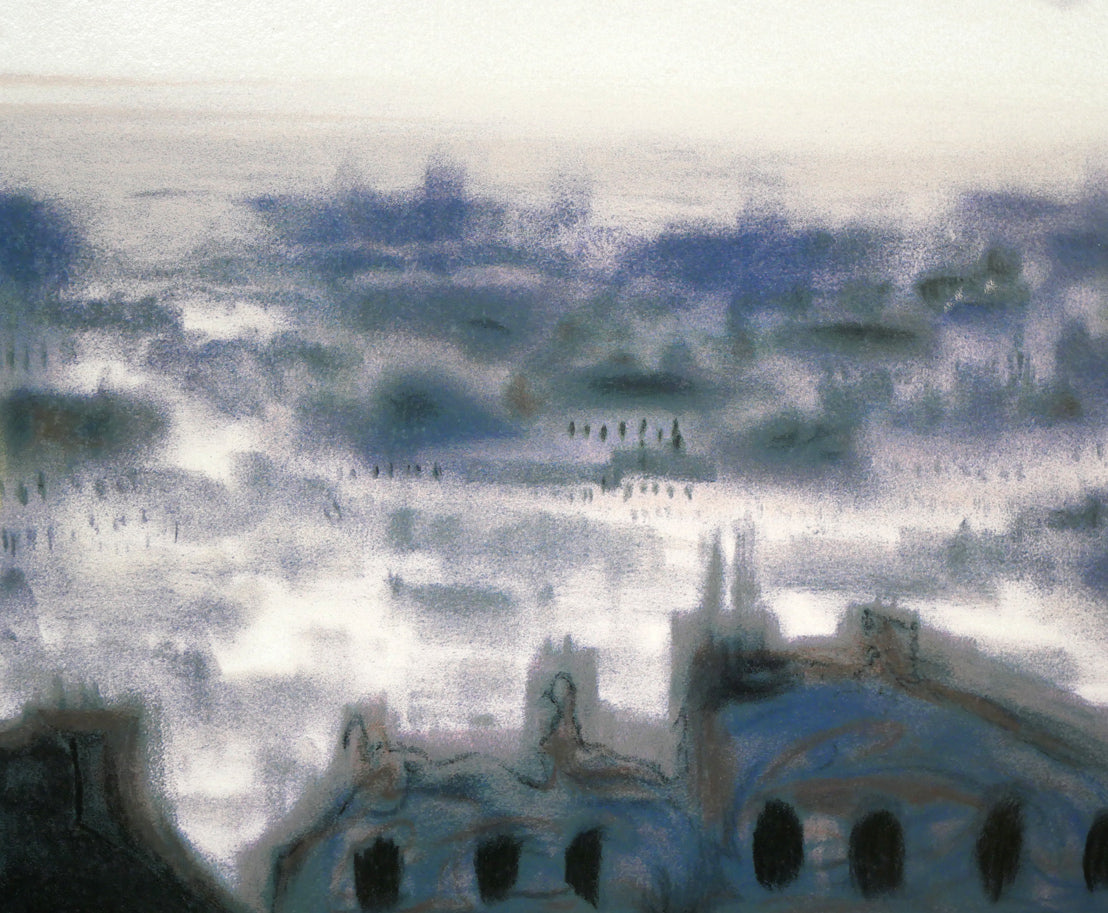 山形博導(ヒロヤマガタ)「モンマルトルの眺め」シルクスクリーン版画 拡大画像4