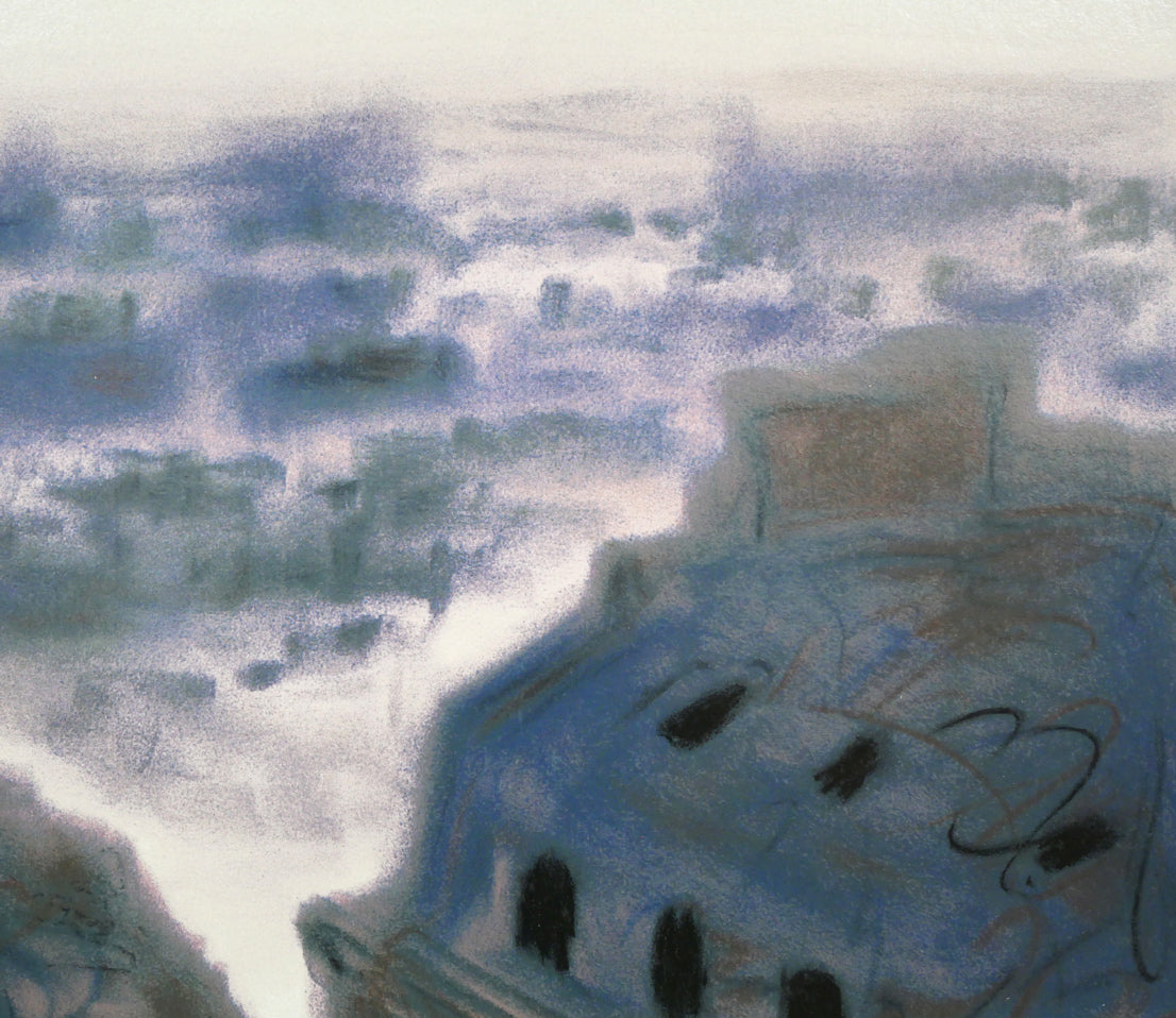 山形博導(ヒロヤマガタ)「モンマルトルの眺め」シルクスクリーン版画 拡大画像5