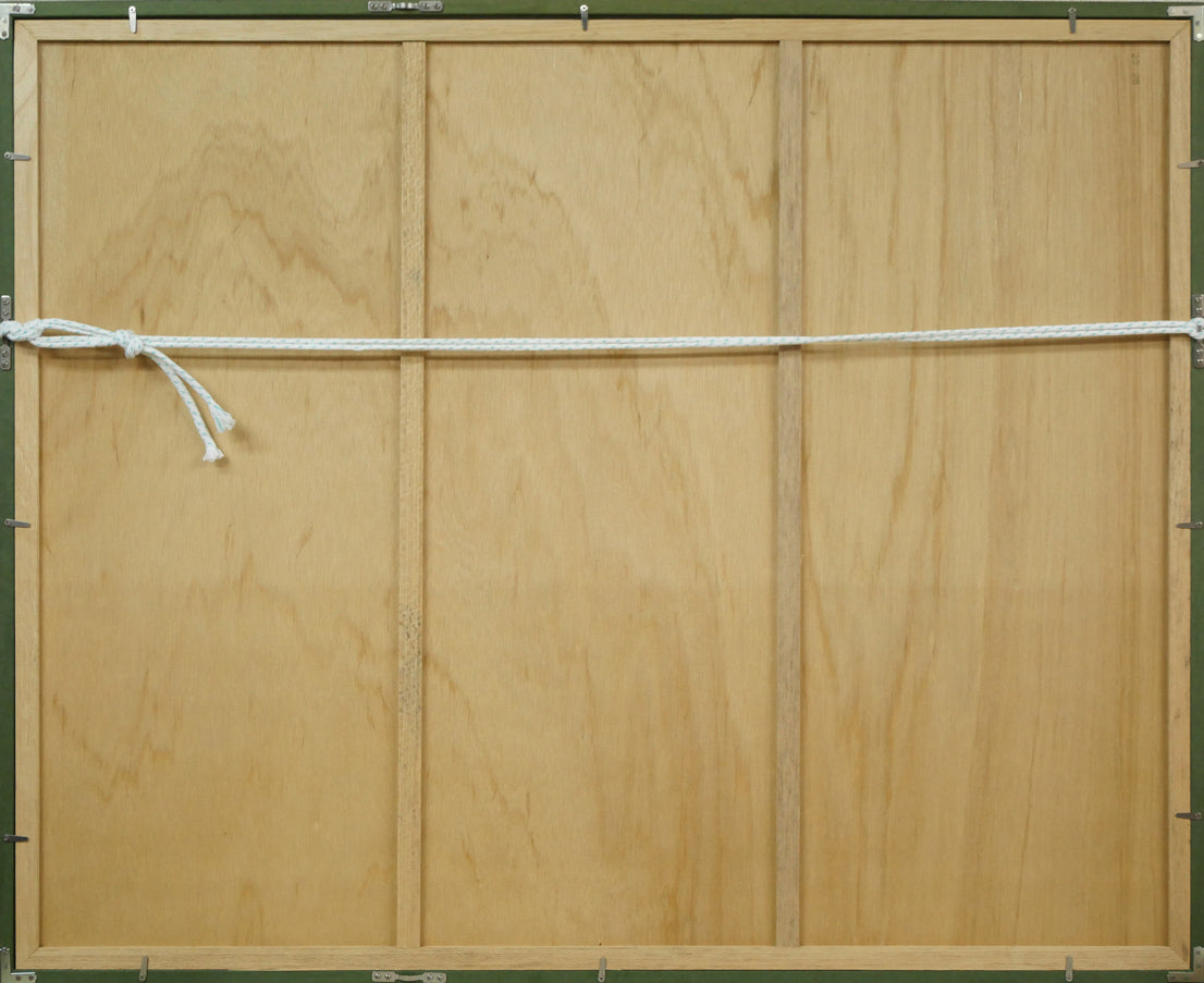 山形博導(ヒロヤマガタ)「モンマルトルの眺め」シルクスクリーン版画 額縁裏側画像