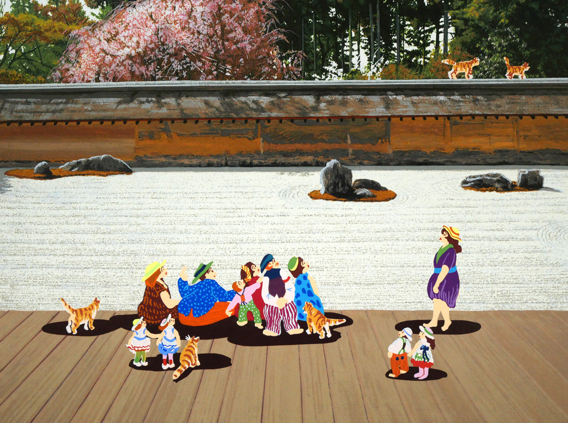 山形博導(ヒロヤマガタ)「日本のエッセンス 龍安寺」シルクスクリーン版画 拡大画像3