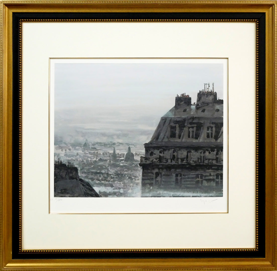 山形博導(ヒロヤマガタ)「パリの空の下」シルクスクリーン版画