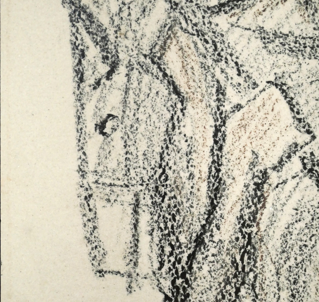 本田明二「けものを背負う男」陶板画レリーフ作品 拡大画像5