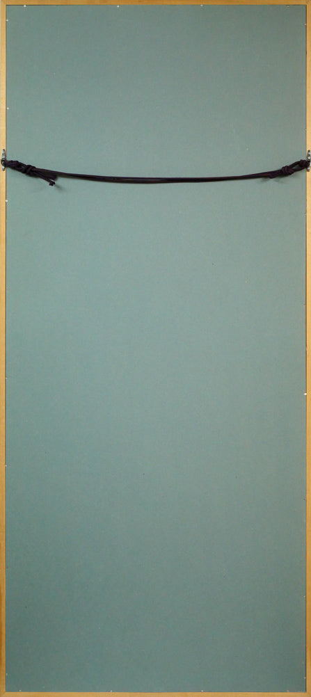 荘眠月(本庄基晃)「十六羅漢図」墨彩画・40号 額縁裏側画像