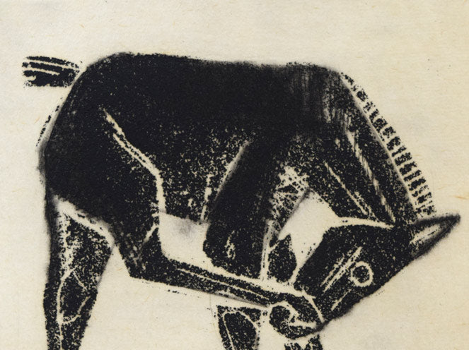 本田明二「仔馬」銅版画 拡大画像1