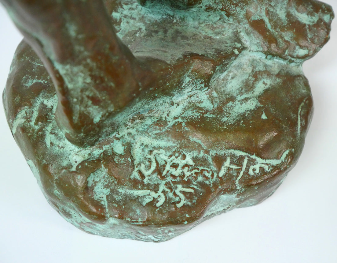 本郷新「裸婦」ブロンズ作品 サイン・年記(1955年作)