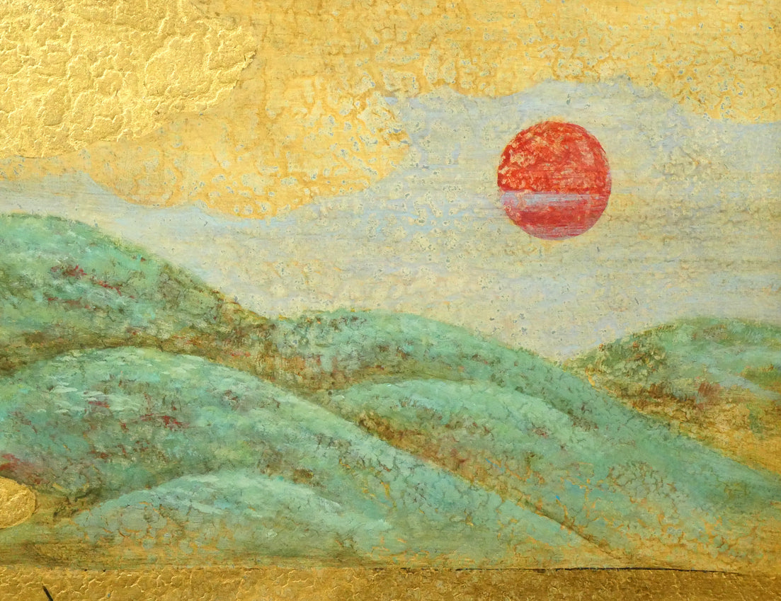 堀井聰「爽籟(グレートデーン)」油絵・板・M10号 拡大画像3