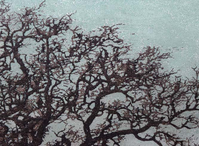 星襄一「あけぼの」木版画 拡大画像2