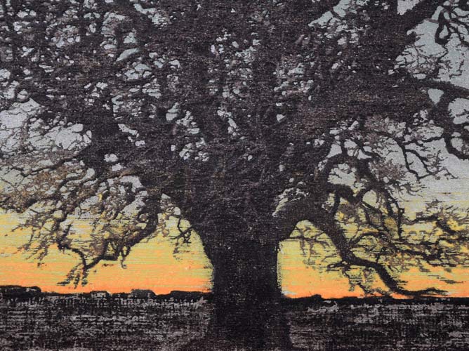 星襄一「あけぼの」木版画 拡大画像4