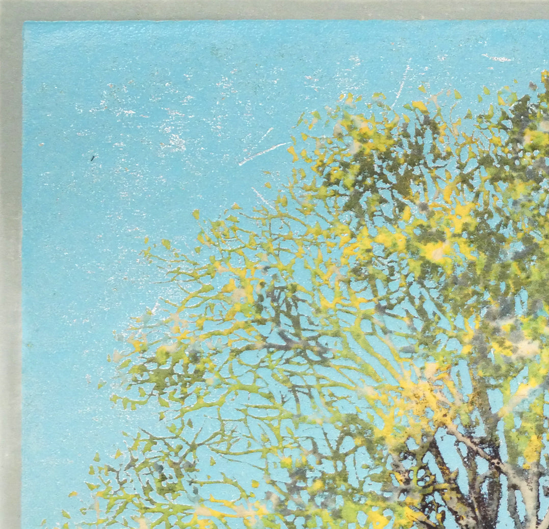 星襄一「若葉」木版画 拡大画像1