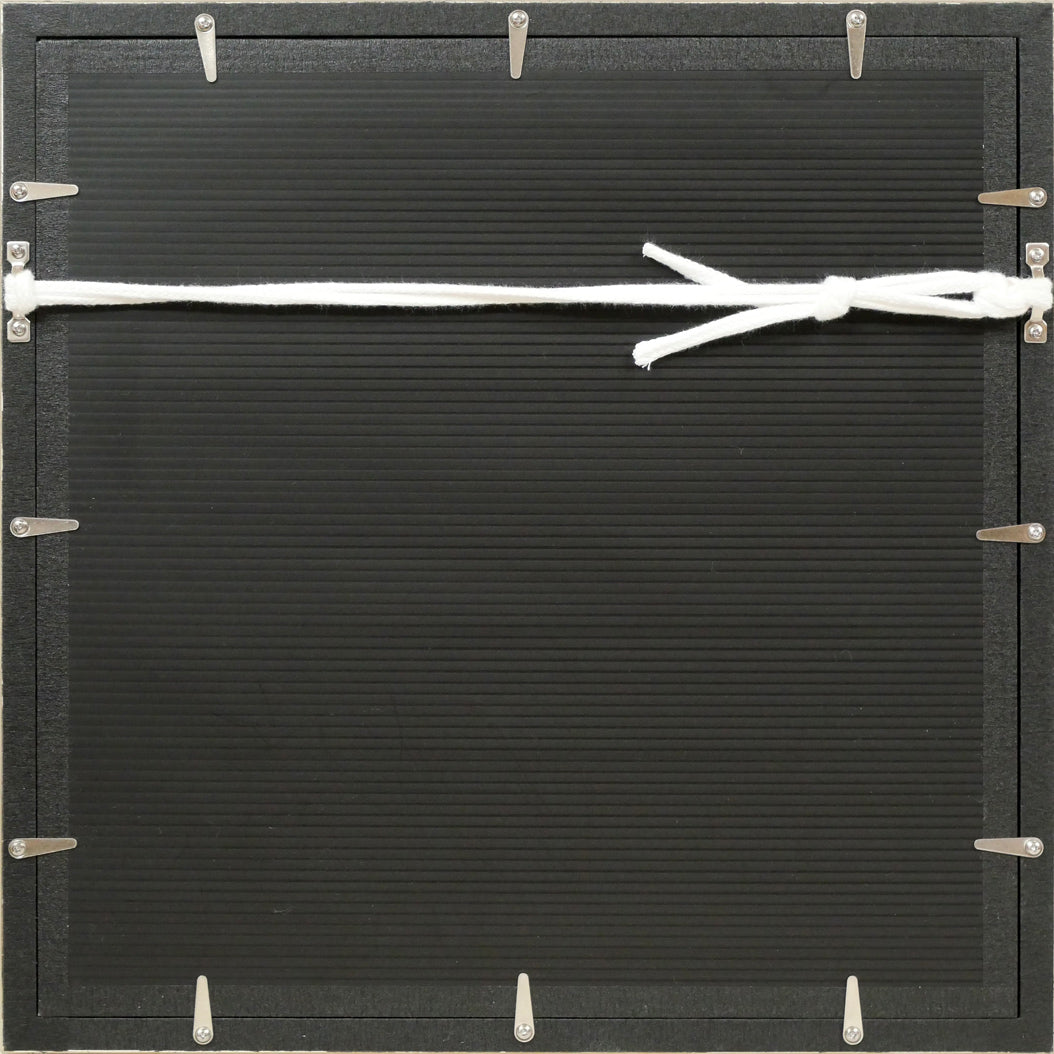 星襄一「若葉」木版画 額縁裏側画像