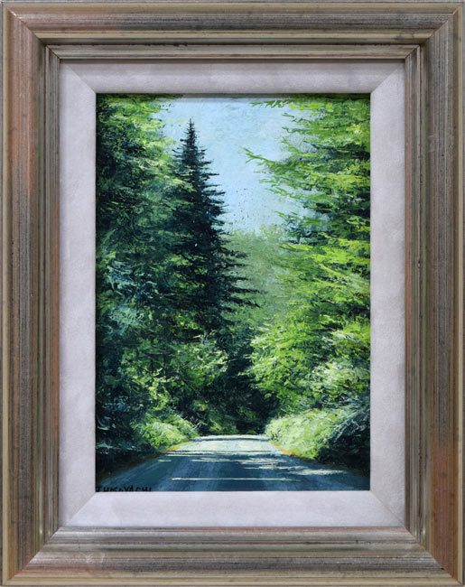 細谷地東太「林道」油絵・SM