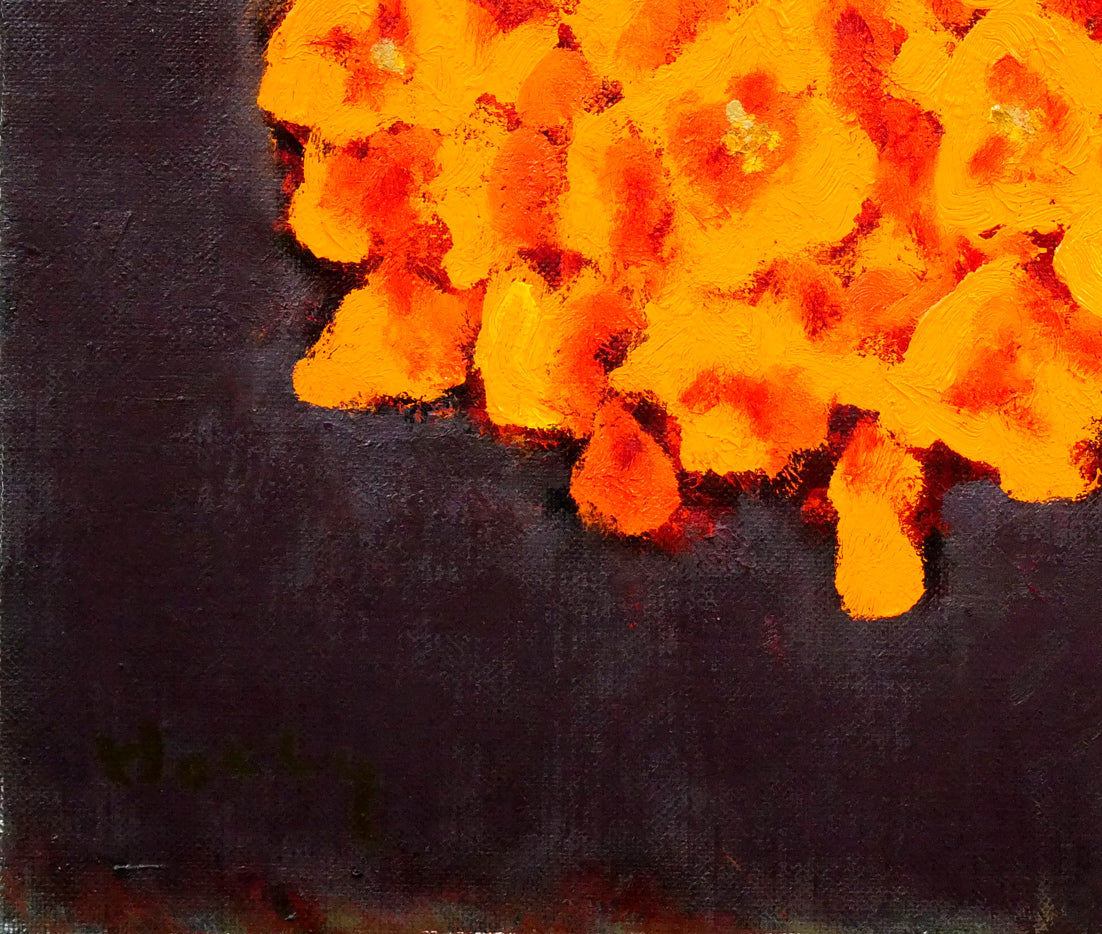 堀田高「花(南仏カーニュにて)」油絵・F8号 拡大画像3