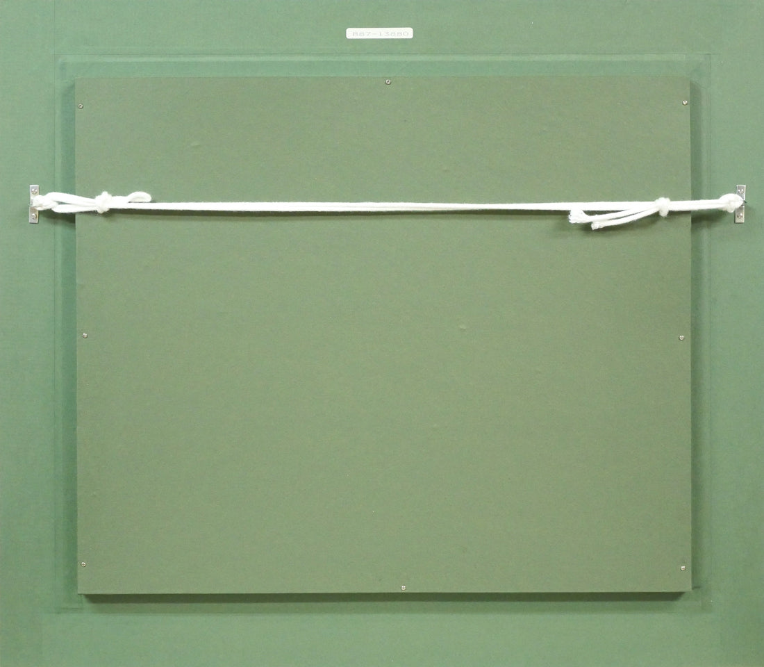 堀田高「花(南仏カーニュにて)」油絵・F8号 額縁裏側画像