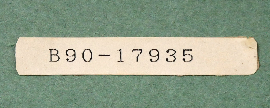 堀田高「花の庭(南仏カーニュにて)」油絵・特寸30号 額裏拡大画像1(「一枚の繪」管理番号シール)