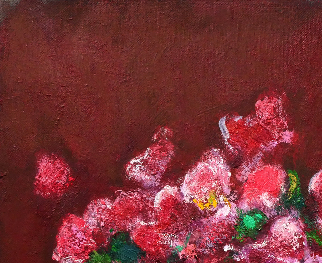 堀田高「夾竹桃(キョウチクトウ)」油絵・F12号 拡大画像1