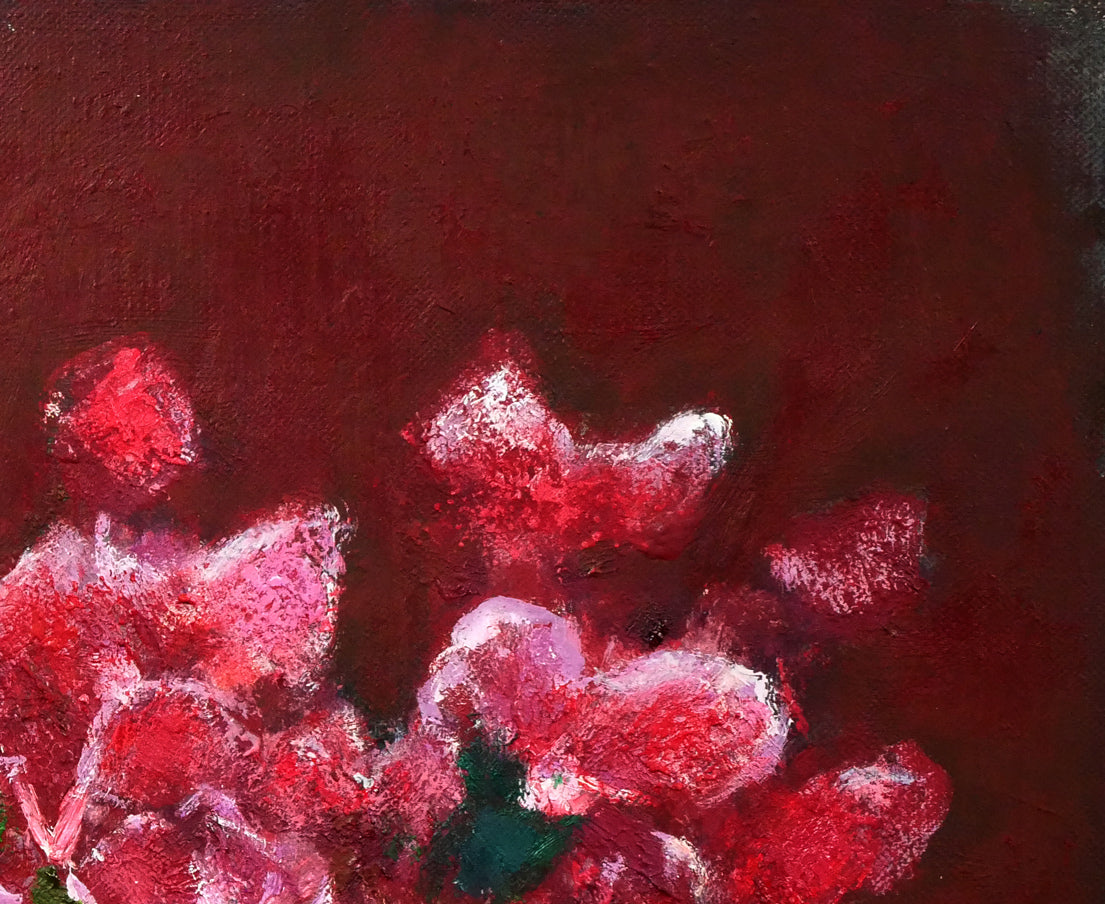 堀田高「夾竹桃(キョウチクトウ)」油絵・F12号 拡大画像2