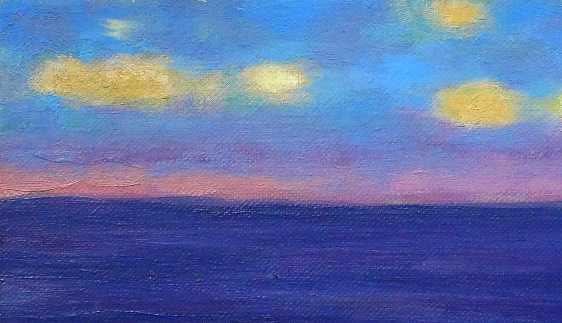 堀田高「白い岬(ギリシャ)」油絵・変形6号 拡大画像1